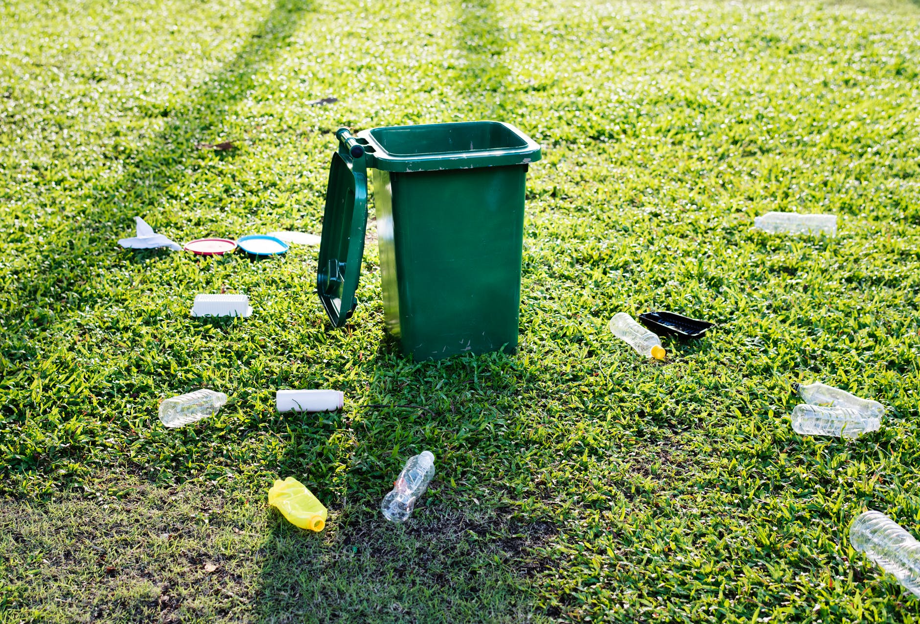 trash littered on the ground